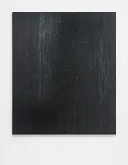 In Between Days (Cure) by Gregor Hildebrandt, 2008, audio cassette ribbon laid on linen, sold Oct 2014