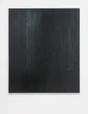 Gregor Hildebrandt, In Between Days (Cure), 2008, audio cassette ribbon laid on linen