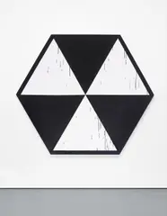 Gardar Eide Einarsson, Greetings to Thieves, Male and Female, 2008, synthetic polymer on shaped canvas