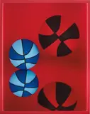 Elad Lassry, Basketballs, 2012, chromogenic print, in artist's frame