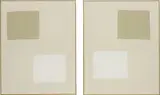 Ethan Cook, Two works: (i) Untitled, 2013; (ii) Untitled, 2013, two hand woven cotton canvases, in artist's frames