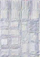Untitled (Block Rubbing 8) by Sam Falls, 2012, coloured pencil on paper, sold Dec 2014