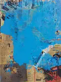 Josh Smith, Untitled, 2008, oil, varnish, crayon, collage on panel