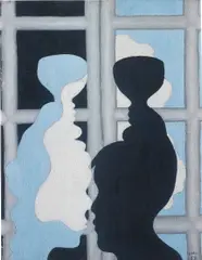Untitled by William Copley, 1958, acrylic on linen, sold Dec 2014
