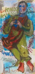 Sant'Ambrogio by Sandro Chia, 1995, oil on paper laid on linen, sold Dec 2014