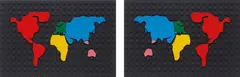 Matteo Negri, Mappa (Diptych), 2014, enamel on cast iron, in two parts