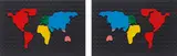 Matteo Negri, Mappa (Diptych), 2014, enamel on cast iron, in two parts