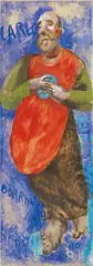 Sandro Chia, San Carlo Borromeo, 1995, oil on paper laid on linen