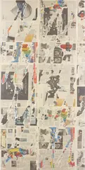 Nikolas Gambaroff, Untitled, 2011, newsprint on aluminium