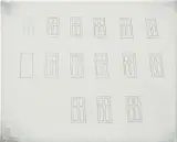 Thursday 2 March by Ugo Rondinone, 2006, gesso, paper collage, graphite on linen, sold Dec 2014