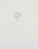 Elizabeth Peyton, Untitled (male nude), circa 1990, pencil on paper