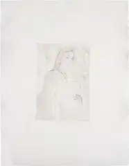 Andro Wekua, Zungenkuss, 2004, monotype on paper