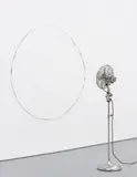 Žilvinas Kempinas, O2, 2006, stainless steel fan, magnetic cassette tape