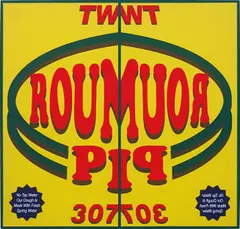 Ken Lum, Round Table Pizza, 2007, giclée print on canvas