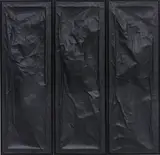 Loris Gréaud, Underworks - Black Edit, 2008-2010, moulded resin on foil-backed canvas, in artist's frames, in three parts