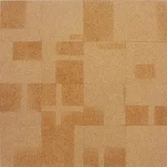 Ryan Gander, Cork Association K 'And the room was in a huge mess', 2006, sun bleached cork panels laid on MDF, with accompanying data CD and printed label