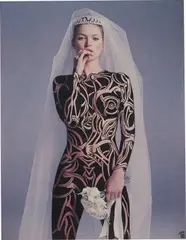 Jean-Luc Moerman, Kate Moss Mariee, 2007, ink on found magazine paper