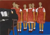 Jaroslaw Modzelewski, Caritas, 1998, egg tempera on linen