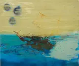 Whitney Bedford, Starry Night, 2004, ink, oil on panel