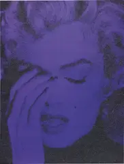 Marilyn Crying by Russell Young, 2013, silkscreen, diamond dust on canvas, sold Dec 2014