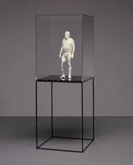 Hans Op de Beeck, Eric, 2008, Laser-hardened 3-D resin print, metal plinth, Perspex case, plastic and wood