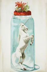 Marianna Gartner, Unicorn in Jar, 2013, oil on panel
