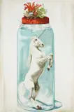 Marianna Gartner, Unicorn in Jar, 2013, oil on panel