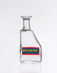 Carafe by Richard Hamilton, 1978, Glass opalex carafe with enamel paint in colours,, sold Jun 2014