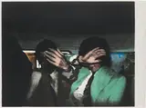 Richard Hamilton, Release, 1972, Screenprint in colours with silver foil collage, on Hodgkinson mould-made paper, with full margins,