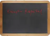 Joseph Beuys, Kunst = Kapital, 1980, Screenprint in red, on slate, contained in original wooden frame as specified by the artist,