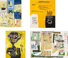 Jean-Michel Basquiat, Portfolio II, 1982-4/2005, The complete set of four screenprints in colours, on Saunders 410 Hot Press watercolour paper, the full sheets,