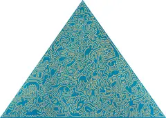 Keith Haring, Pyramid, 1989, Serigrafie auf eloxierter Aluminiumplatte