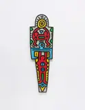 Keith Haring, Totem, 1988, Carved plywood sculpture painted in colours,
