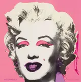 Andy Warhol, Marilyn (Announcement), 1981, Offset lithograph in colours, on smooth wove paper, the full sheet, with text printed on the reverse,