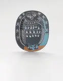 Hibou Mat (Matt Owl) by Pablo Picasso, 1955, White earthenware rectangular dish painted in colours with partial brushed glaze on the underside,, sold Jun 2014