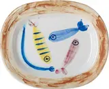 Quatre poissons polychromes (Four Multicoloured Fish) by Pablo Picasso, 1947, White earthenware rectangular dish painted in colours with brushed glaze,, sold Jun 2014