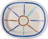 Visage dans étoile (Face in a Star) by Pablo Picasso, 1947, White earthenware rectangular dish painted in colours with brushed glaze,, sold Jun 2014