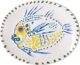 Poisson fond blanc (White Fish) by Pablo Picasso, 1952, White earthenware dish painted in colours with brushed glaze,, offered Jun 2014
