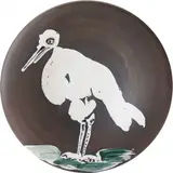 Oiseau no. 83 (Bird no. 83) by Pablo Picasso, 1963, White earthenware round plate painted in colours with partial brushed glaze,, sold Jun 2014