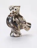Chouette (Owl) by Pablo Picasso, 1969, White earthenware vase painted in colours with partial brushed glaze,, sold Jun 2014