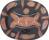 La Danse (The Dance) by Pablo Picasso, 1957, White earthenware rectangular dish painted in colours with partial brushed glaze,, sold Jun 2014