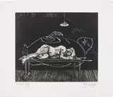 William Kentridge, Act IV Scene 1, from Ubu Tells The Truth, 1996-1997, Aquatint with etching and drypoint, on Fabriano Rosapina paper, with full margins,