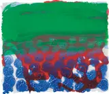 In a Public Garden by Howard Hodgkin, 1997, Etching in colours with aquatint, hand-colouring and carborundum, on Two Rives Somerset paper, the full sheet,, sold Jun 2014