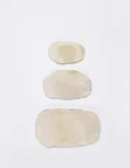 Lawrence Carroll, Untitled, 1993, Multiple comprising oil, canvas, staples, and plywood in three unique parts,