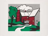 Roy Lichtenstein, Red Barn, 1969, Screenprint in colours, on C.M. Fabriano Cotone paper, with full margins,