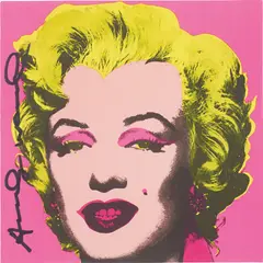 Marilyn (Invitation) by Andy Warhol, 1981, Offset lithograph in colours, on smooth wove paper, the full sheet, with text printed on the reverse,, offered Jun 2014