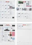 Wade Guyton, Untitled (MAY, Saturday, October 6, 2012 Last Update), 2012, Four Epson DURABrite inkjet and letterpress prints, on May Èditions letterhead paper, the full sheets,