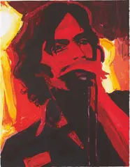 Julian by Elizabeth Peyton, 2005, Ukiyo-e woodcut in colours, on Somerset paper, the full sheet,, offered Jun 2014