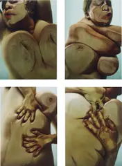 Closed Contact by Jenny Saville, 2002, The complete set of four cibachromes, on matt photo paper mounted to mount board (as issued), the full sheets, with four, offered Jun 2014