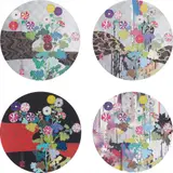 Kansei (trade name of Rinpa-school Edo Painter Ogata Korin, literal meaning: "Voice of the Mountain Stream"); Kansei : Like The River's Flow; Kansei Korin Red Stream; and Kansai abstraction by Takashi Murakami, 2010, Four offset lithographs in colours, on smooth wove paper, the full sheets,, sold Jun 2014